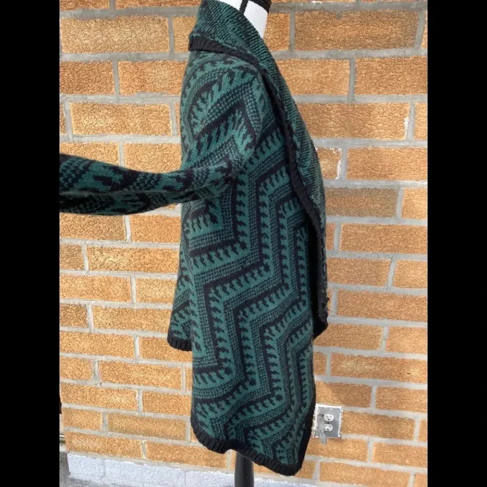 torn by ronny kobo drape open cardigan lambswool L - Picture 5 of 8